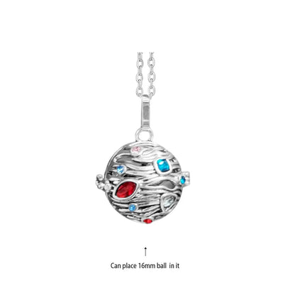 Vintage Mexico Angel Ball Chime Necklace – Antique Locket Aromatherapy Essential Oil Diffuser