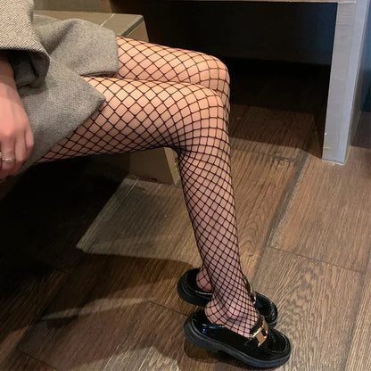 Black Fishnet Socks - Sexy Tights, Silk Leggings, High Waist Fitness Pants for Women, Hosiery Long Socks