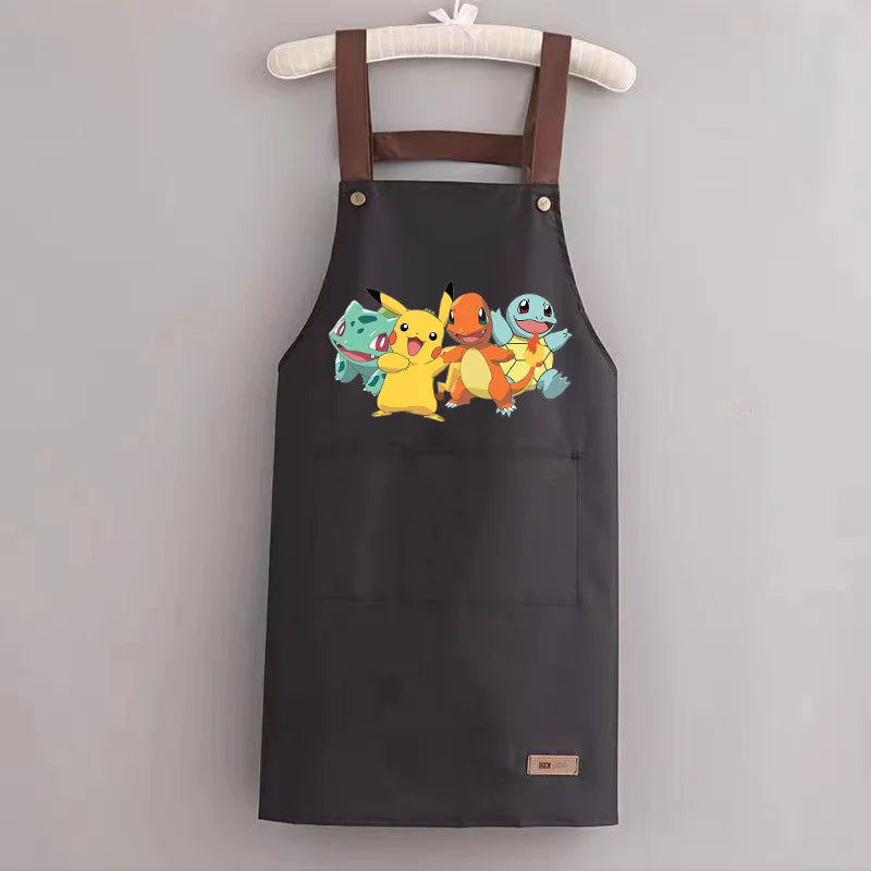 Pokémon Pikachu Waterproof & Oil-Resistant Apron — Durable Kitchen Cooking Workwear for Adults