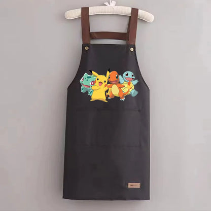 Pokémon Pikachu Waterproof & Oil-Resistant Apron — Durable Kitchen Cooking Workwear for Adults