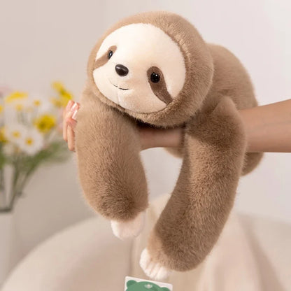 30-65cm Kawaii Forest Animal Plush Dolls – Soft Long-Arm Raccoon, Dinosaur, Sloth, Panda & Koala Pillow Toys for Home Decor