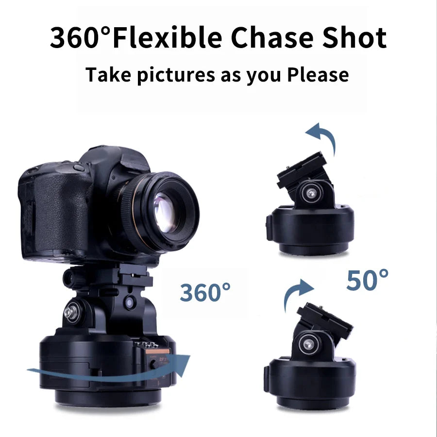 ZIFON YT2000 Remote Motorized PTZ - AI Face Recognition, 360° Horizontal Rotation for Camera, Smartphone & Action Camera Live Stream