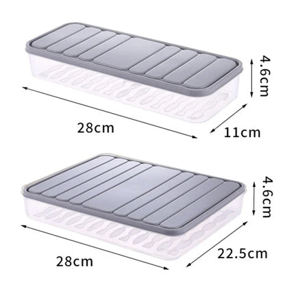 Freezer Dumpling Storage Box — Stackable Square Plastic Food Saver with Lid, Single-Layer Sealed Transparent Container