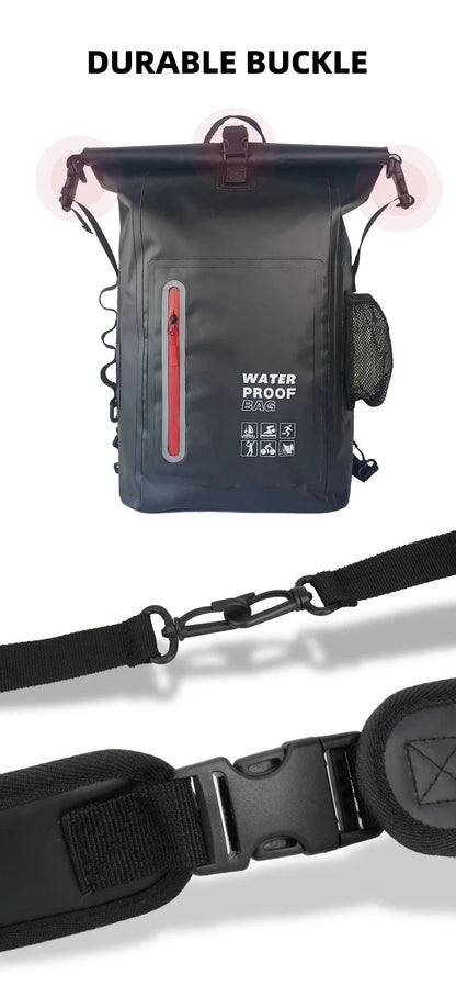 Waterproof Kayak Dry Bag – Large PVC Backpack for Swimming, River Trekking, Beach, Diving & Canoeing
