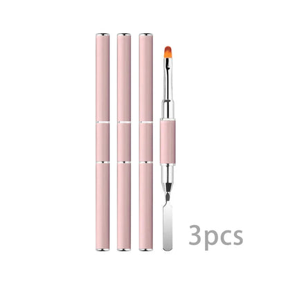 2-in-1 Gel Nail Brush & Picker – Dual-Ended Acrylic Nail Extension Brush with Spatula Tool