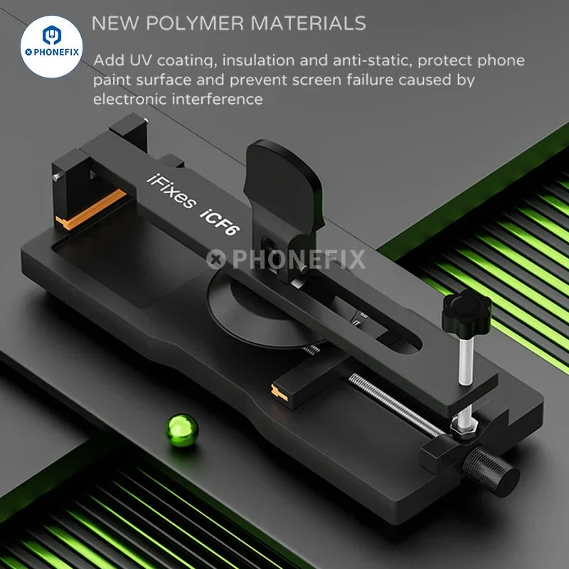 iFixes iCF6 Mobile Phone Screen Opening Fixture — Portable Adjustable LCD Clamp with Strong Suction Cup