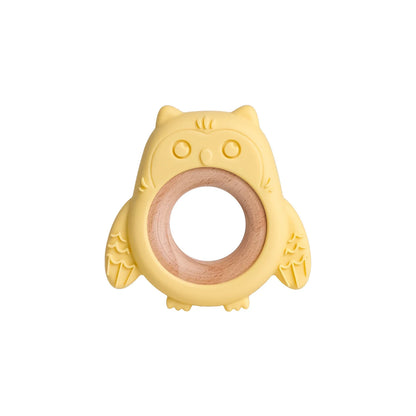 TYRY.HU Silicone Baby Teether - Cartoon Frog & Deer Teething Necklace Pendant for Infant Gum Relief Gift
