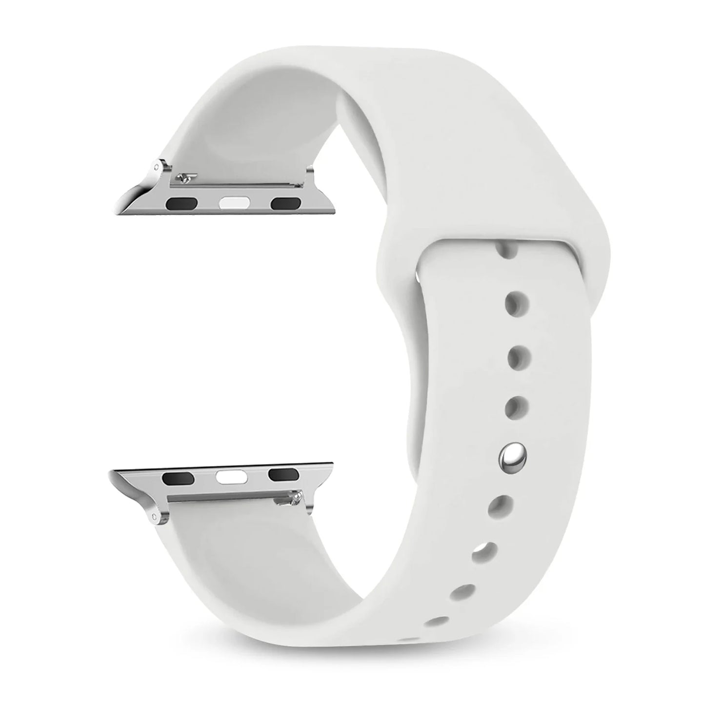 Silicone Apple Watch Band Strap - Sport Replacement Bracelet for iWatch Series Ultra 2, 9, 8, 7, 6, SE 38mm-49mm