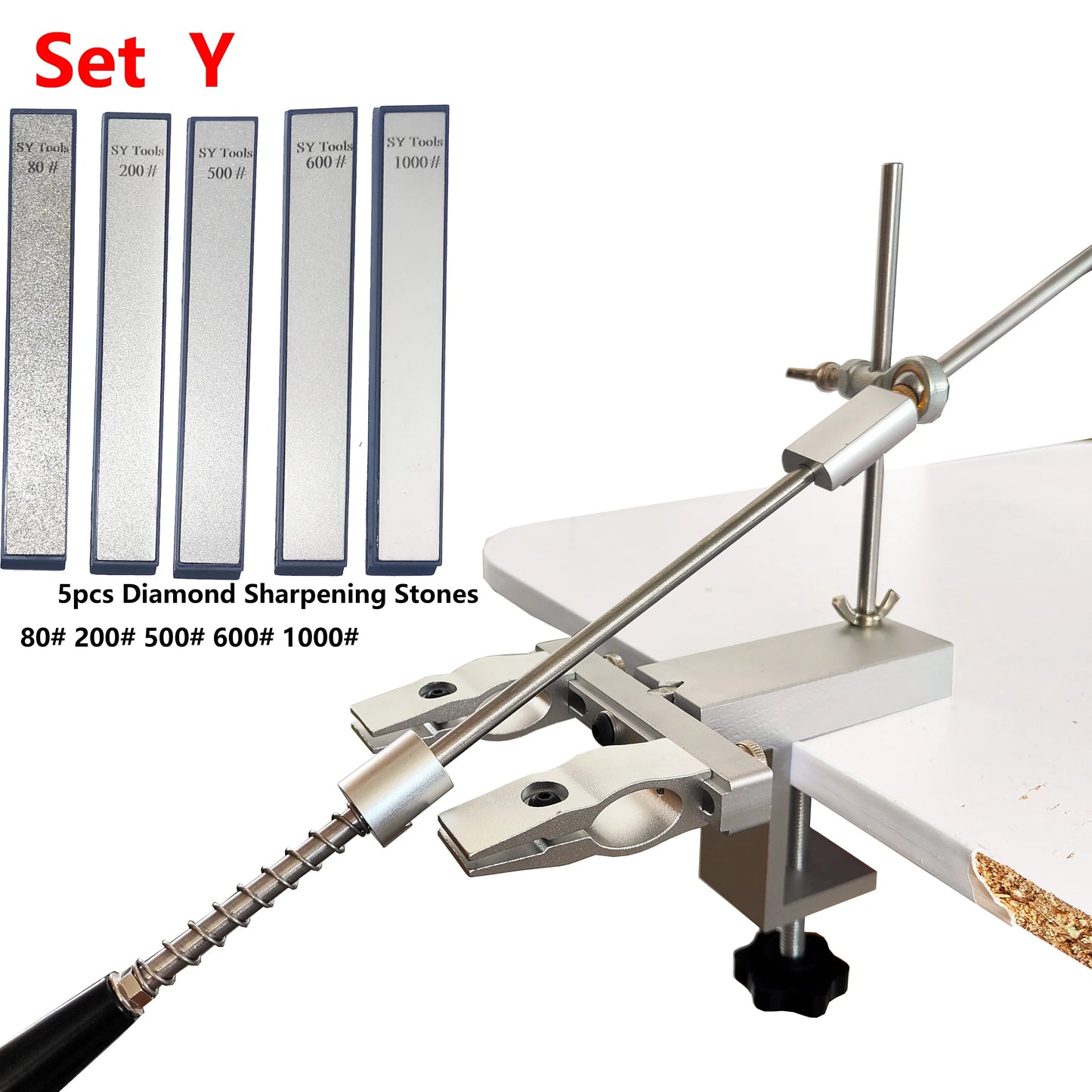 S09 Professional Fixed Angle Knife Sharpener – Apex Knife Sharpening System with Diamond Stones Set for Kitchen Tools