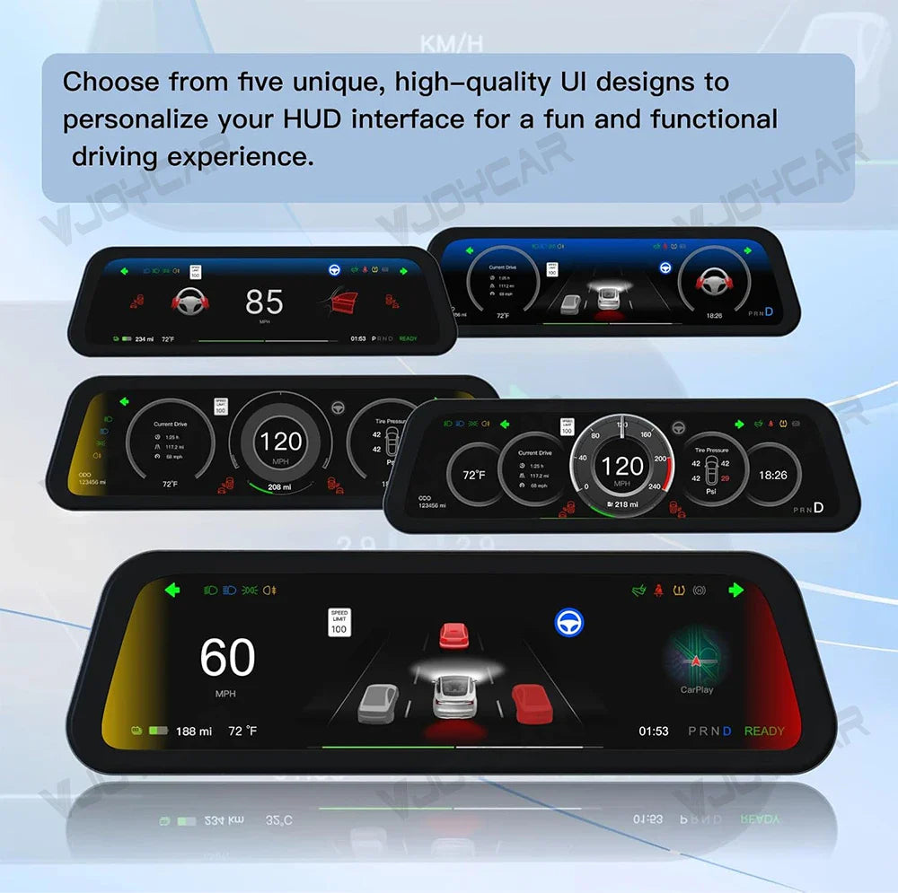 Gen 2 9.6" Instrument Display for Tesla Model 3 & Y – Blind Spot Reminder with OTA Upgrade, Juniper Dashboard