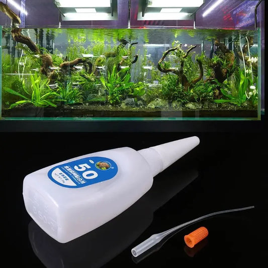 1.8OZ Transparent Aquarium Superglue – Safe Instant Adhesive for Aquatic Plants, Moss, and Coral Aquascaping