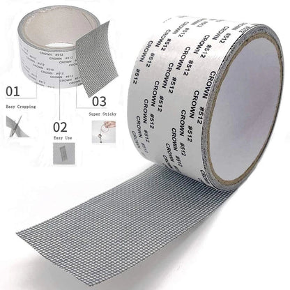 200*5cm Window Mosquito Net Repair Tape | Self-Adhesive Window Screen Patch | Strong Anti-Insect Fly Mesh Repair for Broken Holes