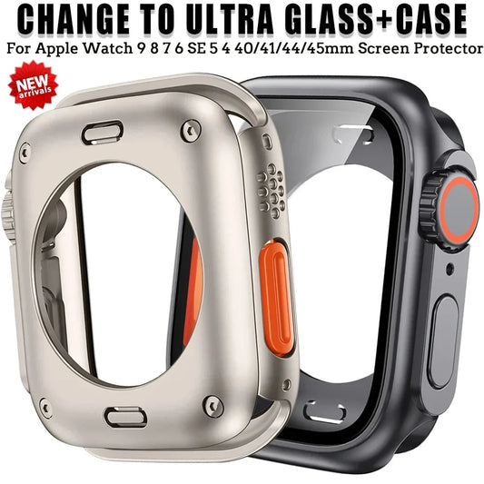 Hard PC Front & Back Screen Protector Case for Apple Watch Series 4-9 & SE/Ultra – 40mm-45mm iWatch Cover