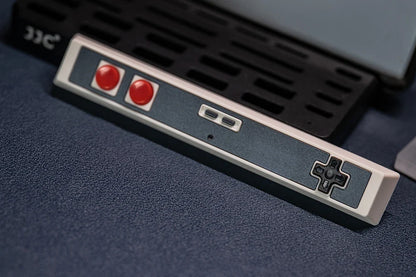 Retro Gamepad Keycap 6.25u Spacebar – Artisan ABS Keycap for MX Switches, Black & White for Mechanical Gaming Keyboards