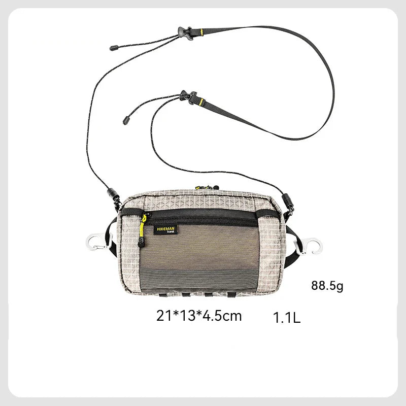Waterproof UHMWPE Waist Fanny Pack – 1.1L Lightweight Hip Bag for Cycling, Running, Hiking & Outdoor Sports, 70g