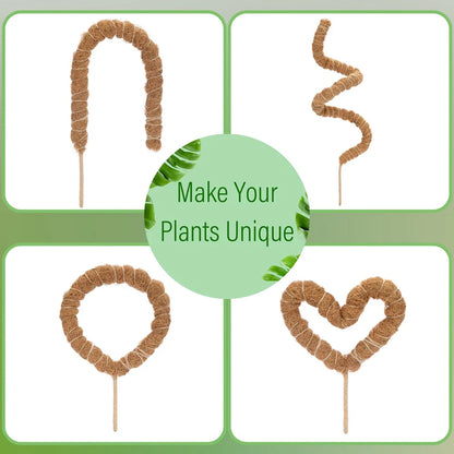 Bendable Coco Coir Moss Pole Plant Cage - Support Extension for Monstera & Climbing Plants - Ideal for Garden Growth
