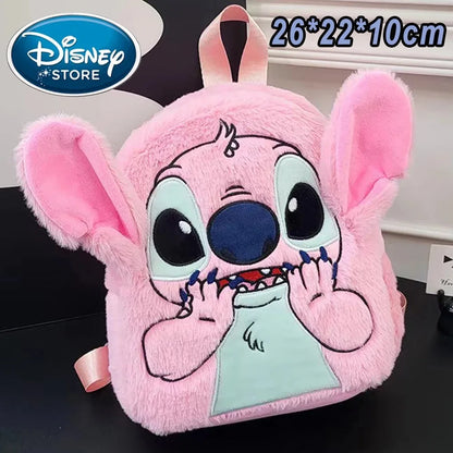 Disney Stitch Plush Backpack – Large-Capacity Cartoon School Bag for Kids & Kindergarten Gift