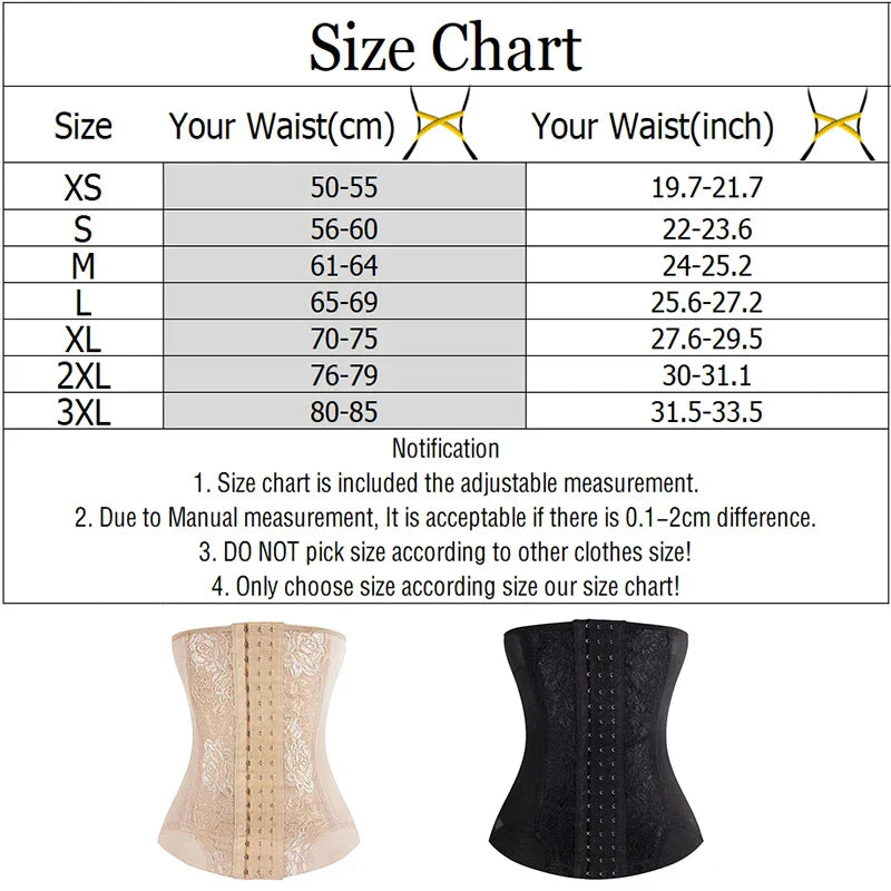 Colombian Mesh Embroidered Waist Trainer Corset Body Shaper for Women – Belly Control Shapewear