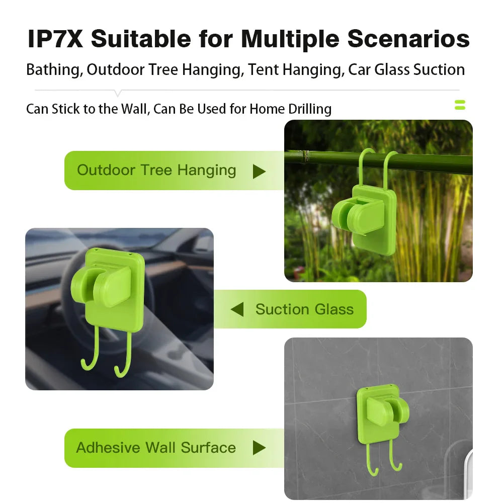 Camping Shower Pump Kit – RV & Outdoor Shower with Digital Display, Adjustable Full-Screen Shower for Backyard