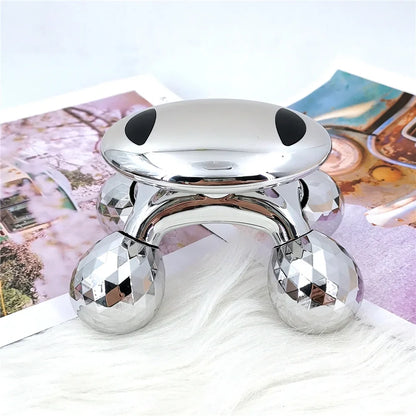 4D Solar Microcurrent Roller Massager — Face Lifting, Tightening & Body Slimming Anti-Cellulite Beauty Device