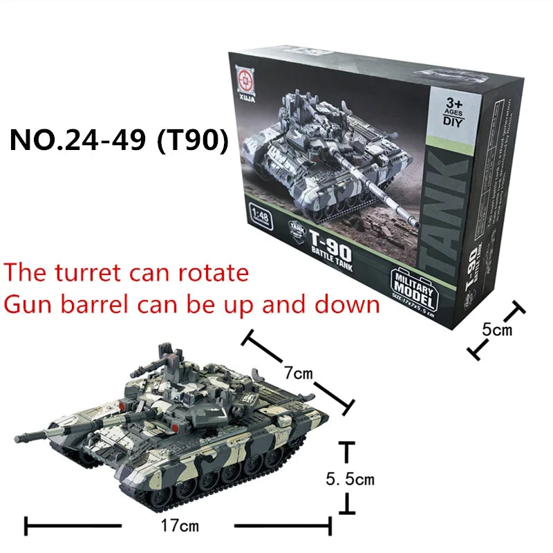 Military Building Blocks Set - F22 Fighter Jet M1A2 Tank & Helicopter Model Toys for Boys Christmas Gifts