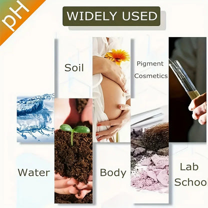 PH Test Strips 1–14 Indicator Litmus Paper – 80 Strips Pack Water & Soil pH Testing Kit for Home, Lab & Gardening Use