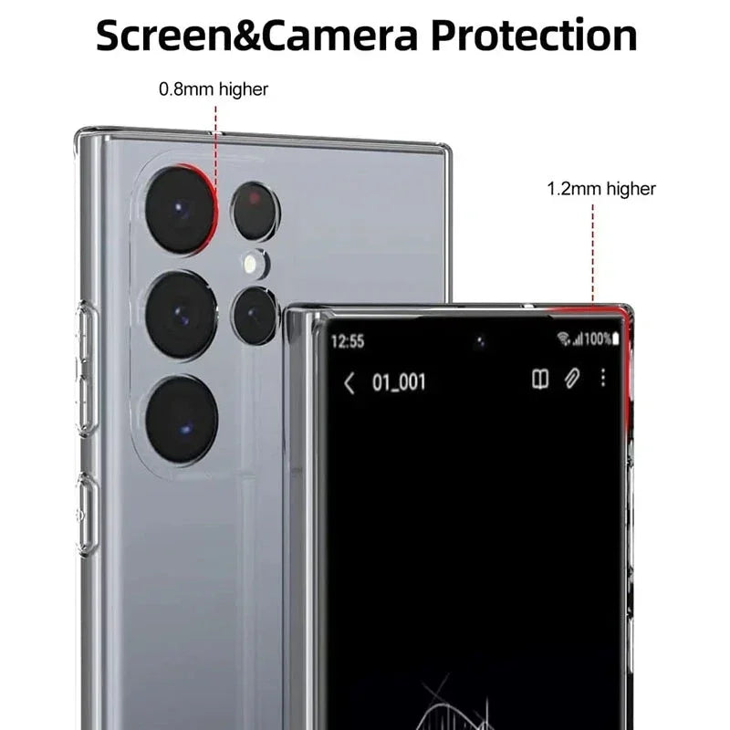 Soft Clear Silicone Phone Case for Samsung Galaxy A53 A13 A52 A12 A54 A16 A55 A52S S25 S24 S22 S21 S23 Ultra S20 FE Note 20 Ultra