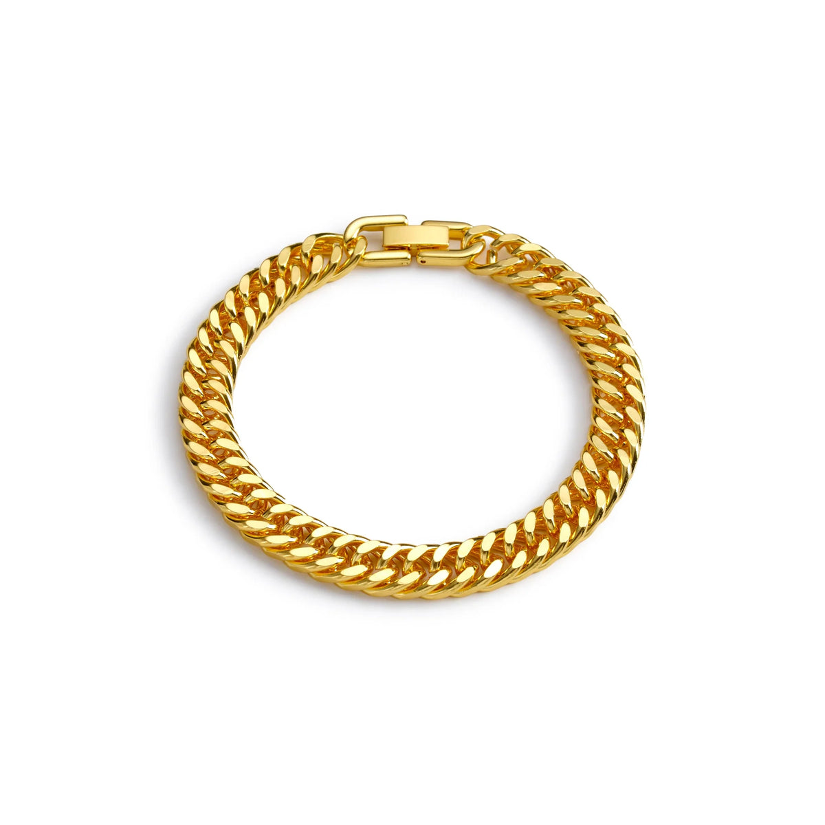 Stainless Steel Fish Scale Bracelet - Double Row Braided Magnetic Buckle Alloy Jewelry
