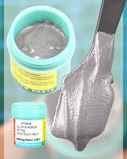 Sn42Bi58 SMD Welding Paste – 138°C Low Temperature Lead-Free No Clean Solder Paste for Phone Component Repair
