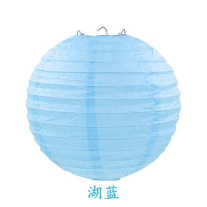 Round Paper Lanterns for Birthday Wedding Party Decor, DIY Hanging Lampion Balls, 4/6/8/10/12/14/16 Inch Craft Supplies