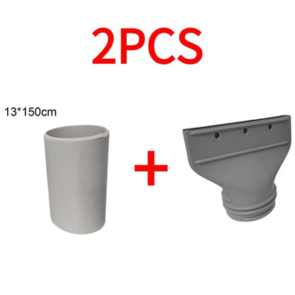 1–2PCS 1.5M Portable Air Conditioner Exhaust Hose Flat Mouth Window Duct Pipe Connector Universal AC Ventilation Accessories Kit