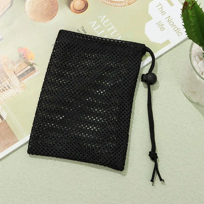 Durable Nylon Mesh Drawstring Bag – Multi-Purpose Outdoor Travel Storage Pouch for Camping Gear