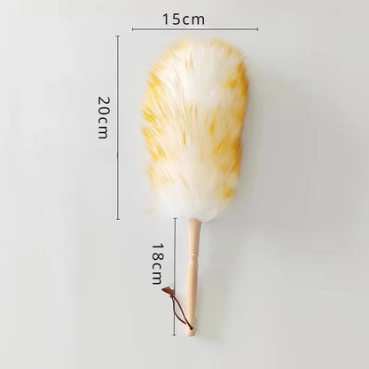 Scalable Wool Duster Brush — Household & Car Cleaning Tool, Washable Dust Sweeper for Home Use
