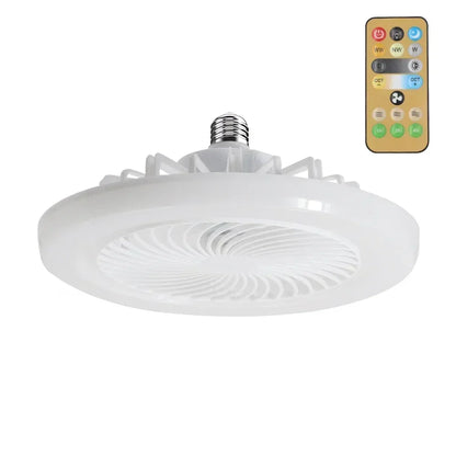 Upgrade Your Living Space with the Smart Remote Control Ceiling Fan - LED Lighting and E27 Converter Base Included for Ultimate Convenience
