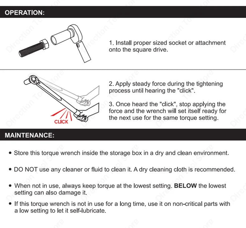 3/8” Bidirectional Torque Wrench — 5-60/19-110/10-140N·m Preset Tool for Bicycle, Motorcycle & Car Repair