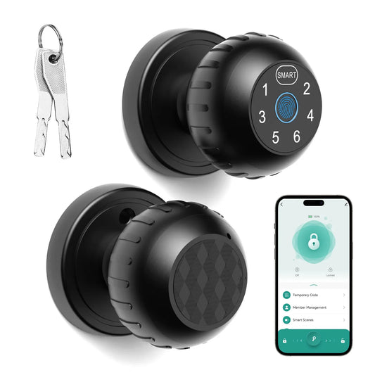Viladepot Smart Fingerprint Door Lock – App Control, Passcode & Touchscreen Keypad for Indoor Security