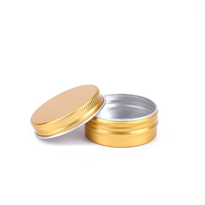 Mini Aluminum Tin Boxes – Round Metal Containers with Lids for Cosmetics, 5g-60g, Multiple Colors