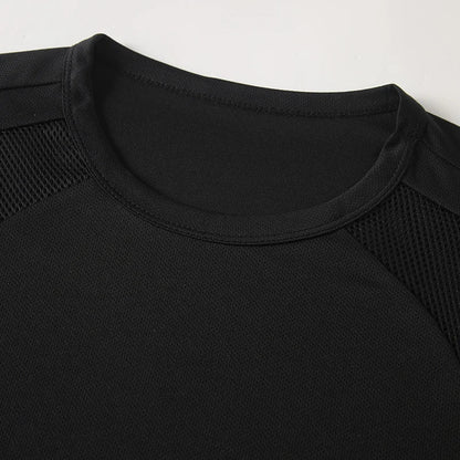 Men’s Summer Solid Color T-Shirt – Round Neck Short Sleeve Athletic Fitness Sports Top (Black & White, 1–2 PCS)