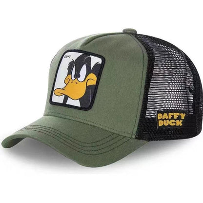 Anime Cartoon Baseball Cap – High Quality Cotton Snapback Hat for Kids, Men & Women, Hip Hop Dad Mesh Trucker Cap
