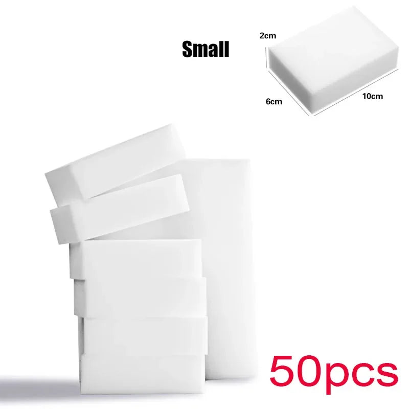 Melamine Magic Cleaning Sponges – Eraser Pads for Kitchen, Bathroom & Office, Multi-Size 10x6x2cm & 10x7x3cm