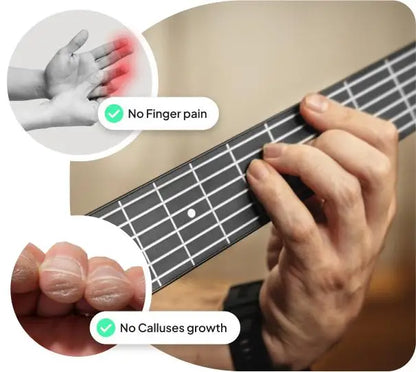 AeroBand Smart & Painless Guitar - Silicone Strings, One-Touch 12-Key Conversion, Bluetooth, 8 Sounds & USB MIDI Function
