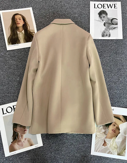 2023 Women's Elegant Single Button Blazer – Slim Fit Long Sleeve Office Jacket for Autumn & Winter