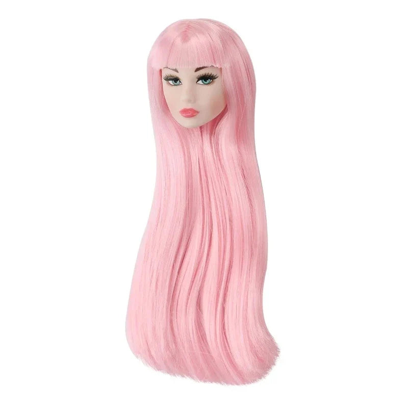 1/6 Supermodel Doll with Movable Joints – Flat Bangs Straight Hair Body & Head Accessories (White/Normal/Black Skin)