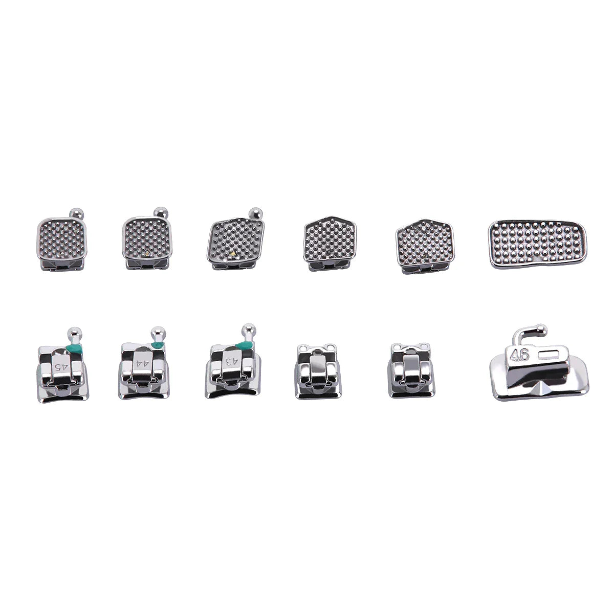 AZDENT 5 Boxes Dental Brackets – Passive Self-Ligating Orthodontic Braces with MIM Monoblock & Buccal Tubes, MBT/Roth 0.022, 345 Hooks