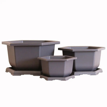 Hexagon Flower Pots – Succulent Box Planter, Plant Container for Home & Office Decor