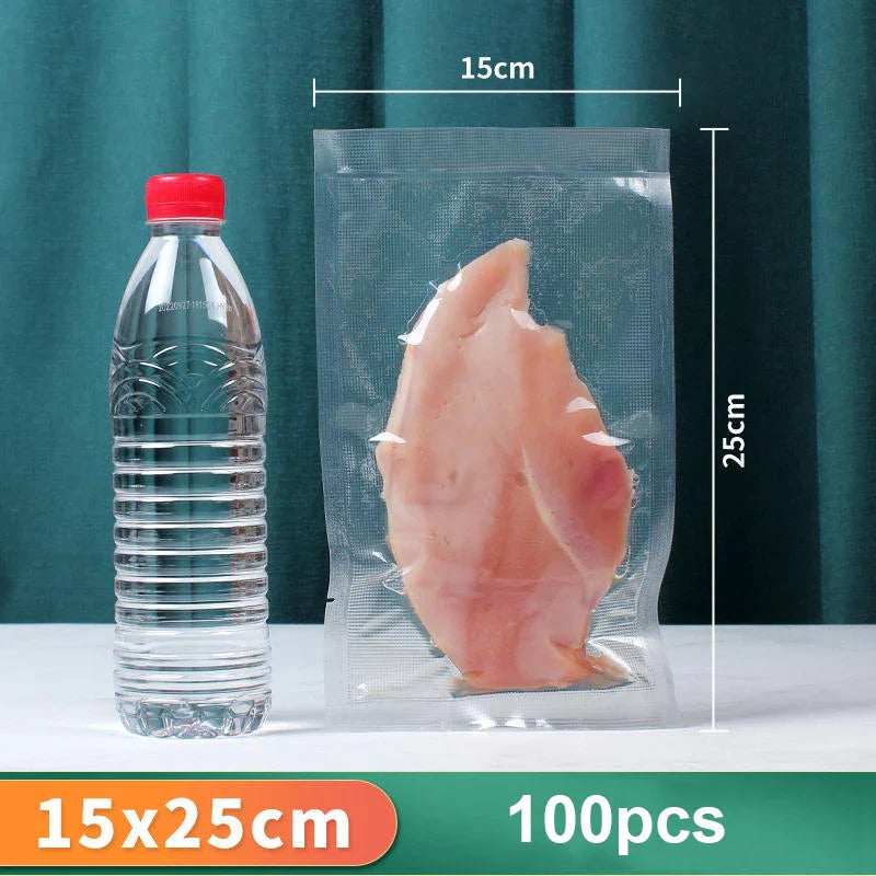 100pcs Vacuum Food Storage Bags – Compatible with Vacuum Sealer Machine for Long-Lasting Freshness