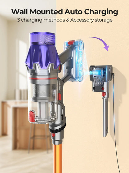 Laresar V7 500W Cordless Handheld Vacuum Cleaner – 50000Pa Suction Power, 60 Min Runtime, Smart Home Dust Cup Cleaner