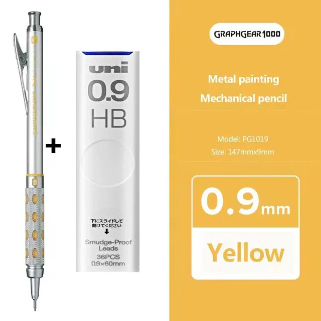 Pentel Graphgear 1000 Mechanical Pencil PG1000 – Low Center of Gravity Precision Drafting Pencil 0.3/0.5/0.7/0.9mm Art & Drawing Tool