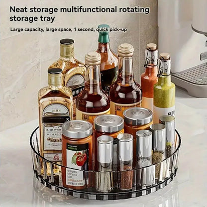 360° Rotating Spice Rack Organizer – Desktop Storage Box for Kitchen & Bathroom, Easy Access Countertop Storage