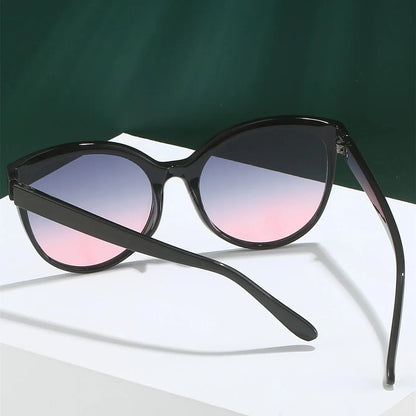 Cat Eye Sunglasses for Women - Oversized UV Protection Outdoor Driving Sunshade Glasses